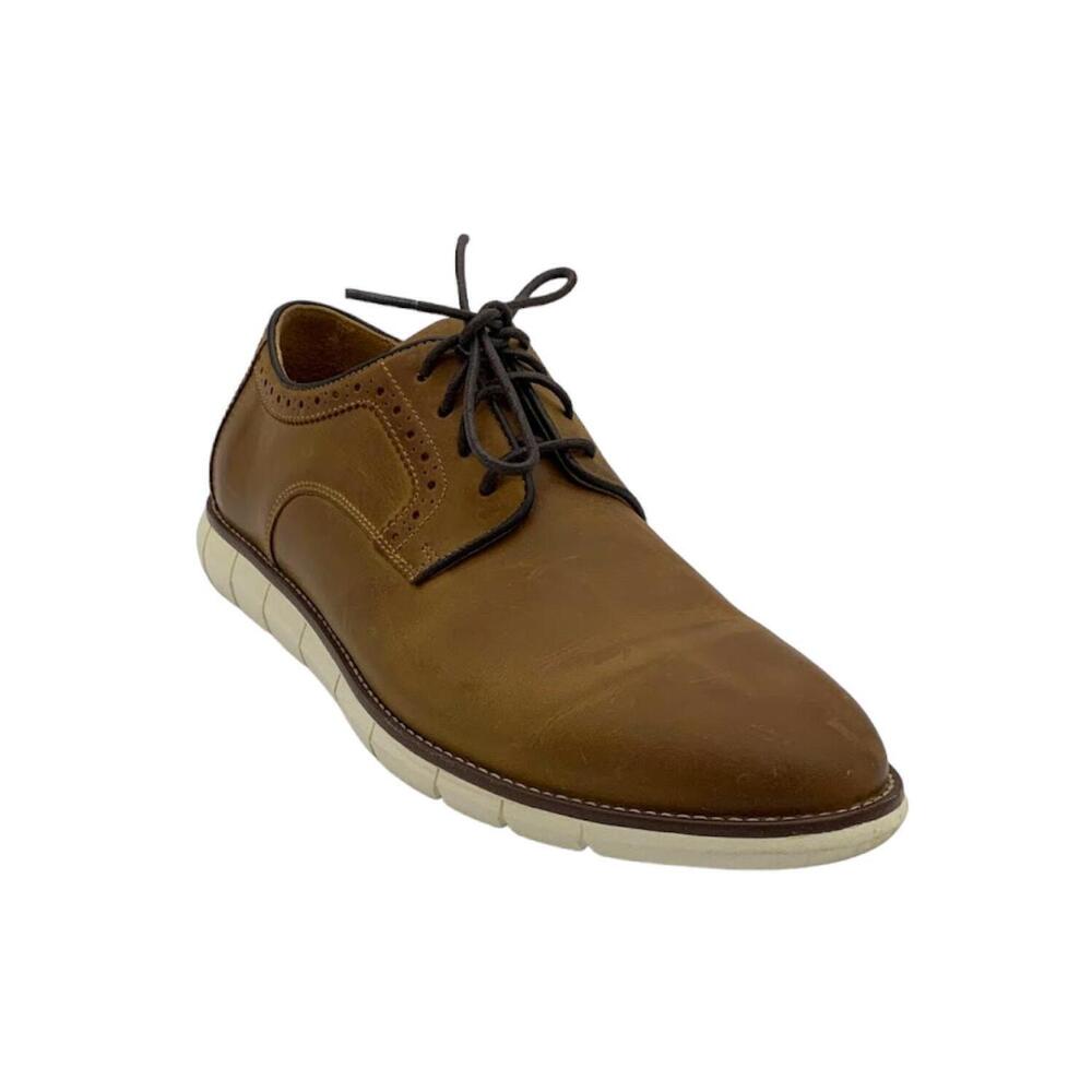 Johnston & Murphy Holden Plain Toe Oxford Shoes Tan Oiled - Medium